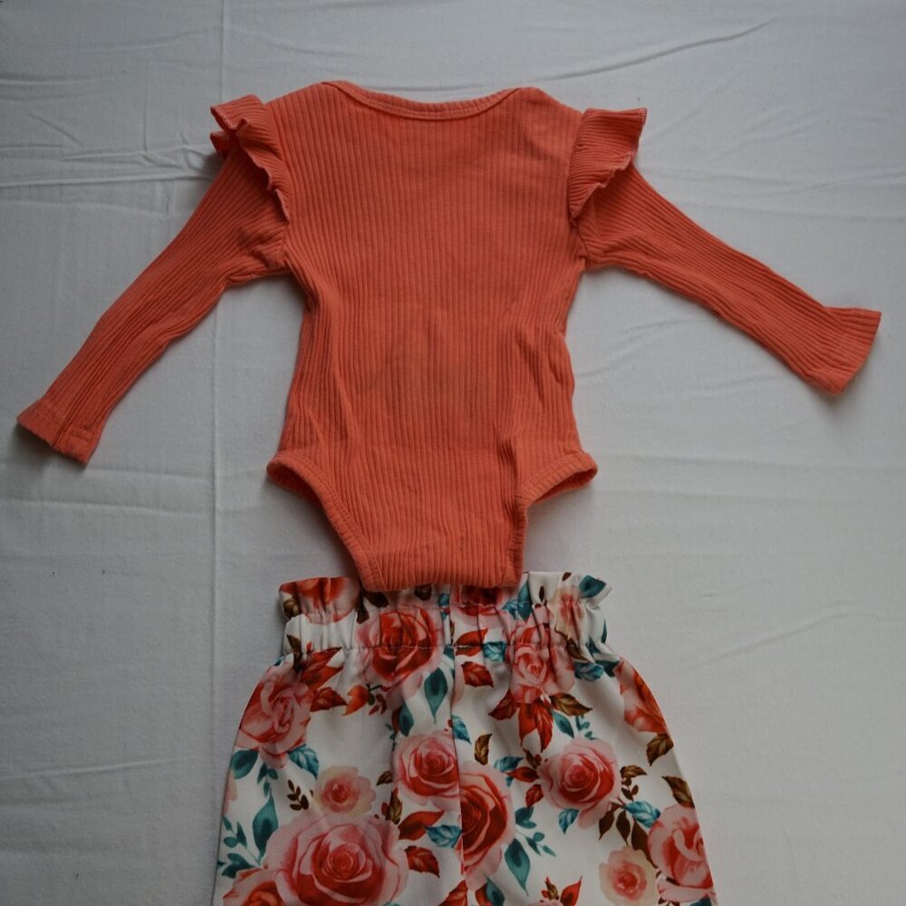 Baby Girl Matching Set, Daddy's Girl, Floral Set, Size 3-6m - Picture 6 of 7